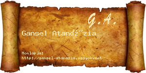 Gansel Atanázia névjegykártya